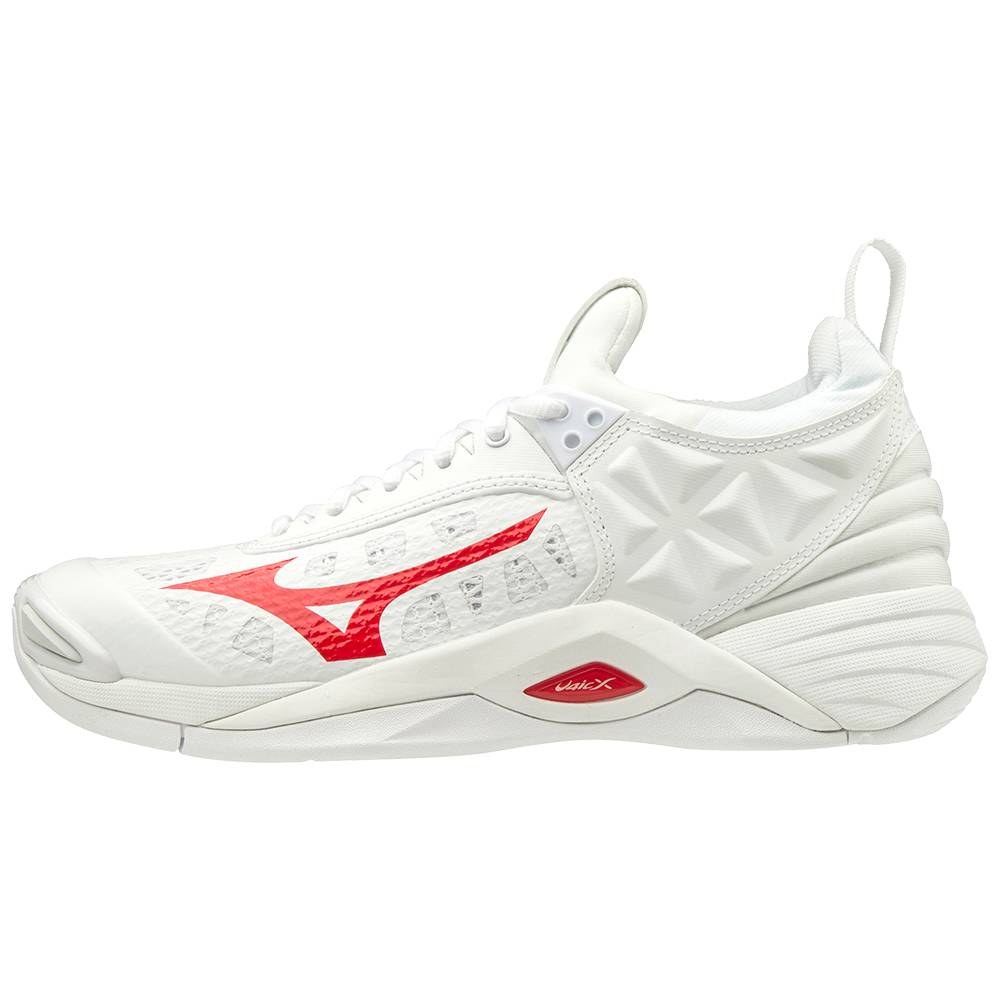 Sapatilhas Voleibol Mizuno Wave Momentum - Mulher - Branco/Vermelhas - DCXKT2478